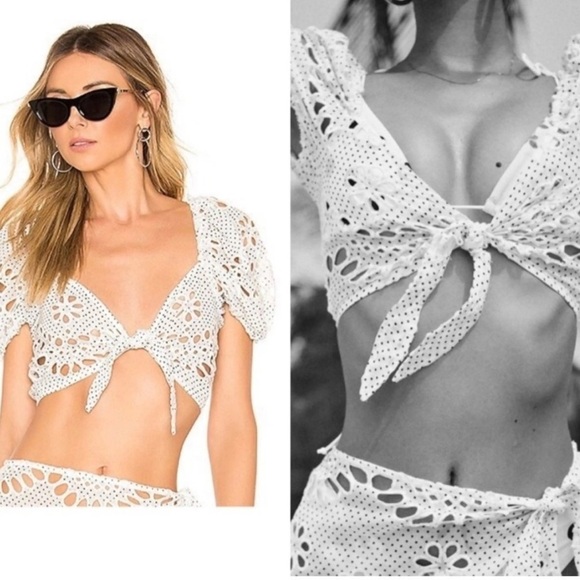 For love Lemons Cookies N Cream Tie Front Top - Picture 2 of 8